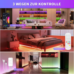 WIFI COB RGB LED Streifen 6M,Farbe Wechsel Dimmbar LED Band Licht Dc24V,Smart Funktioniert Mit Tuya/Alexa/Google Assistant,Mehrfarbiges Flexibles LED Strip Light Für TV,DIY Dekoration