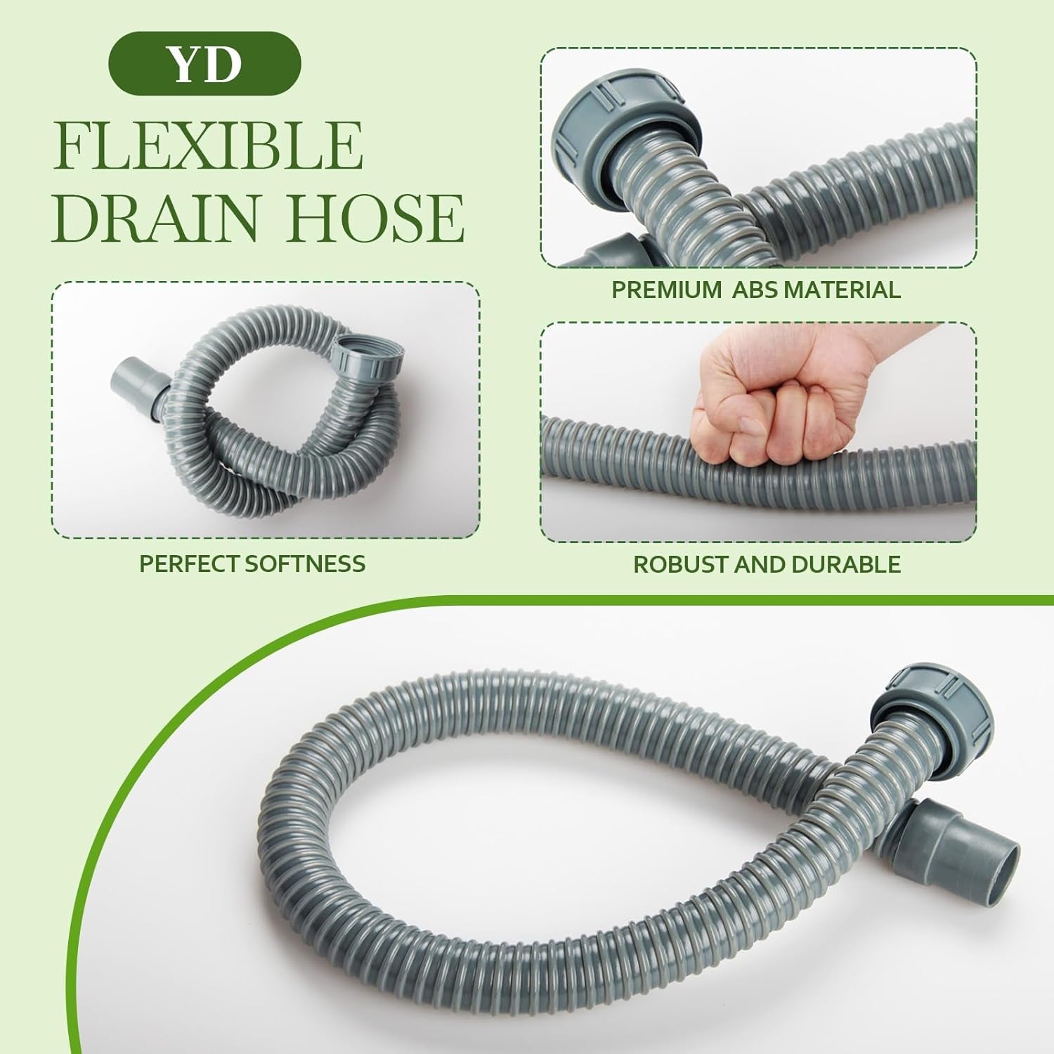 Regenwassersammler, 70-100Mm Fallrohr Regensammler Speedy, Regendieb Wasserfangsystem Mit 1M Schlauch, Regentonnen Anschluss Verbinder Set Mit Montagezubehör Für Dächer Bis 80 M²