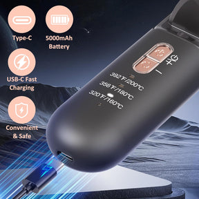 Glättbürste Kabellos,  Haarglätter Bürste 40 Millionen Negative Ionen Glättungsbürste Tragbar 5000Mah Glätteisen Für Reise Wiederaufladbare Mini Stylingbürste 3 Temperaturstufen Glättungskamm