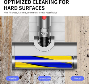 Bürstenaufsatz Hartboden-Aufsatz Für Dyson V12 Staubsauger Mit Staubdetektor-Licht, Ersatzteil Mit Weicher Walzenreinigung