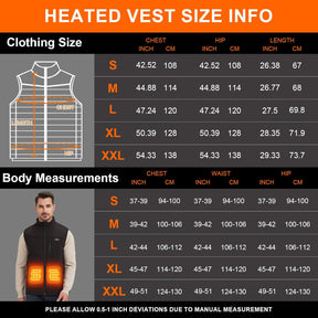 Beheizbare Weste Herren Mit 3 Einstellbar Temperatur 11 Heizzonen Heizweste Damen Beheizbare Jacke Maximale Temperatur 140°F (Ohne Akku)