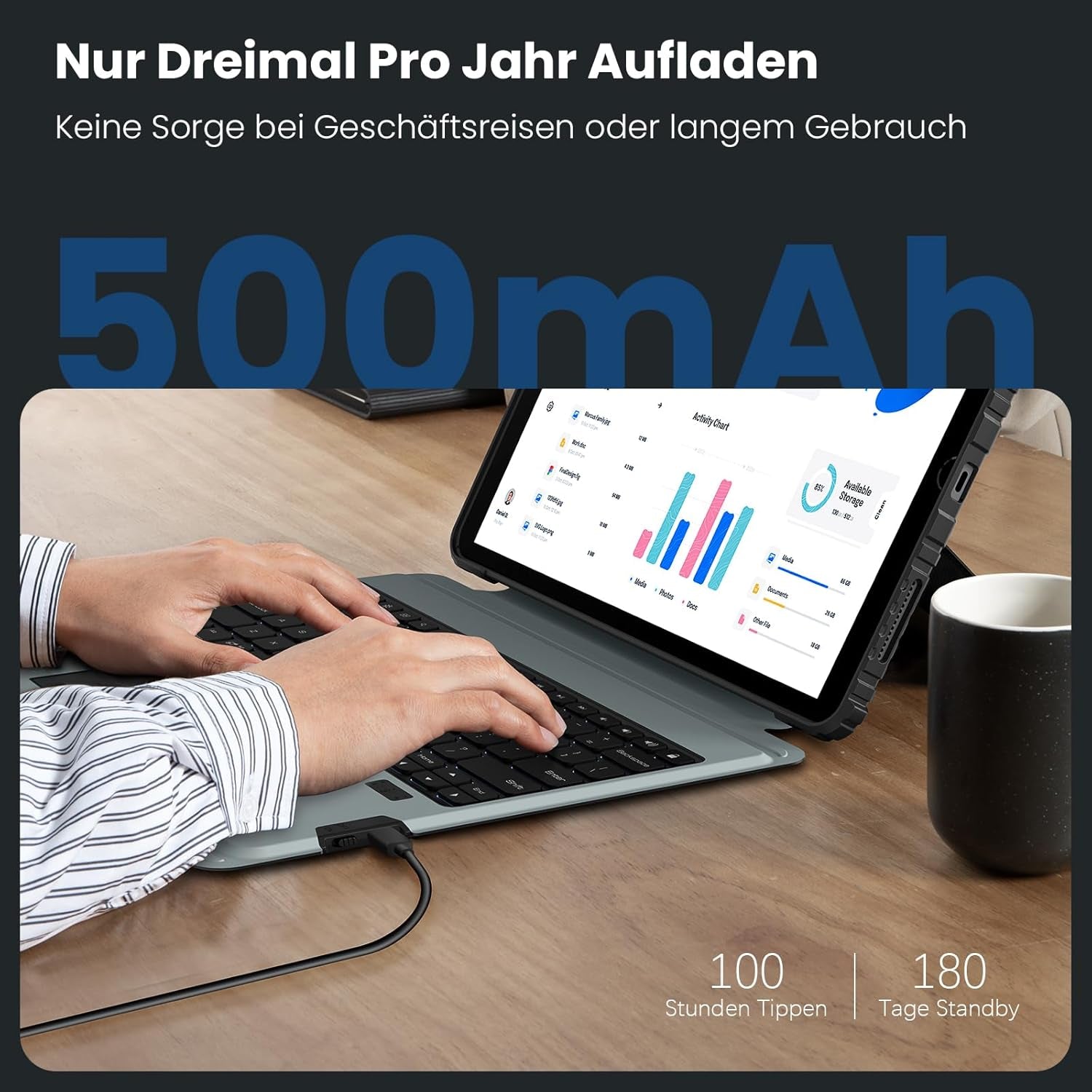 Nillkin Ipad Pro 13 Zoll (M4, 2024) Hülle Mit Tastatur, Robuste Tastaturhülle Mit Kamerabedeckung,Verstellbar, Abnehmbar,Magischem Trackpad, 7-Farben-Hintergrundbeleuchtung,Schwarz