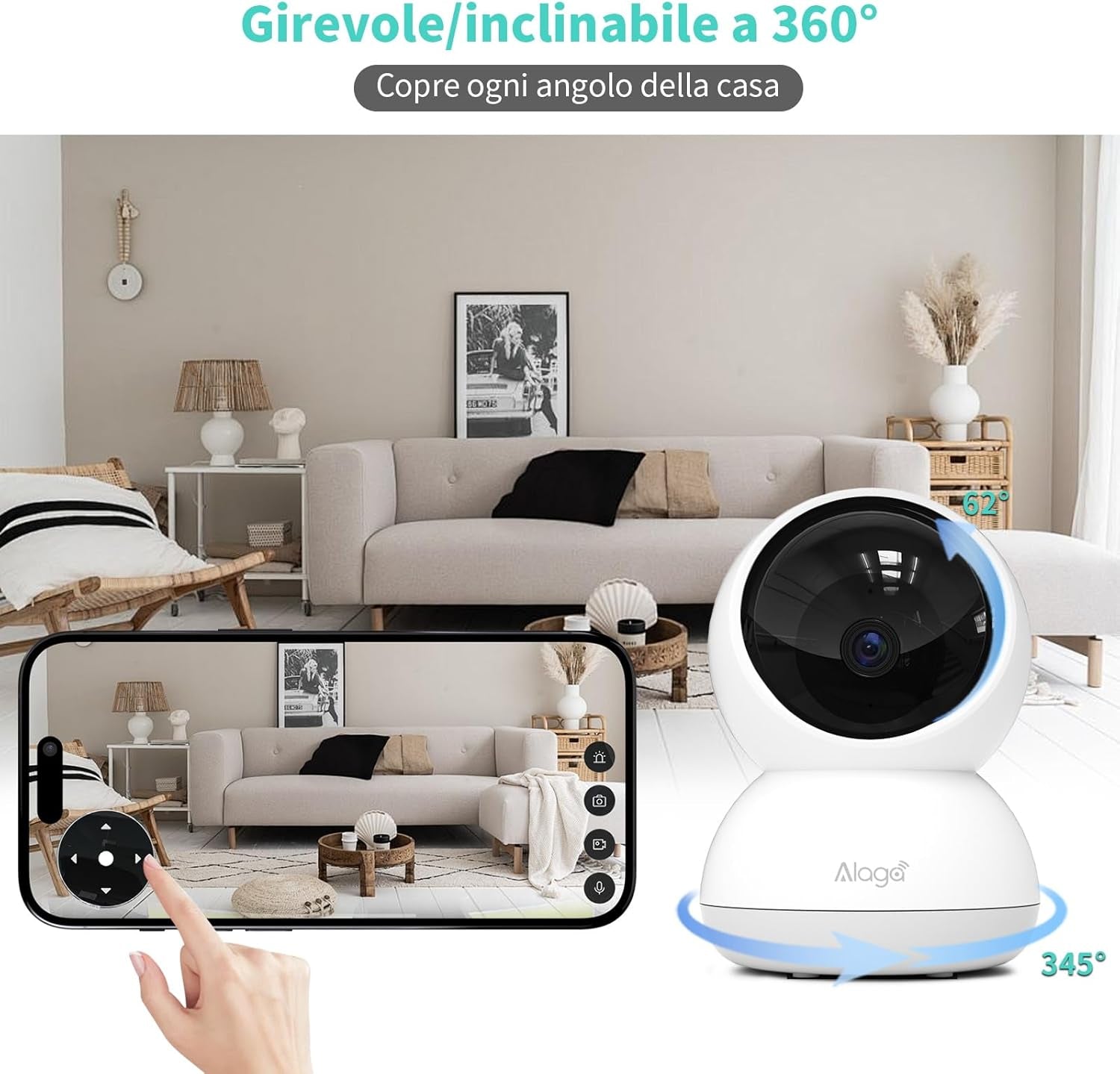 3K Wlan-Überwachungskamera, Überwachungskamera Innen Mit Nachtsicht, Bewegungserkennung, Zwei-Wege-Audio, 5G/2.4Ghz Wifi, Kompatibel Mit Alexa Und Google Home, 2 Stück