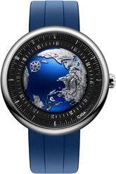 CIGA Design Automatik Uhr Herren - Blue Planet Armbanduhr Edelstahl/Titan/Keramik Mit Fluorkautschuk Armband