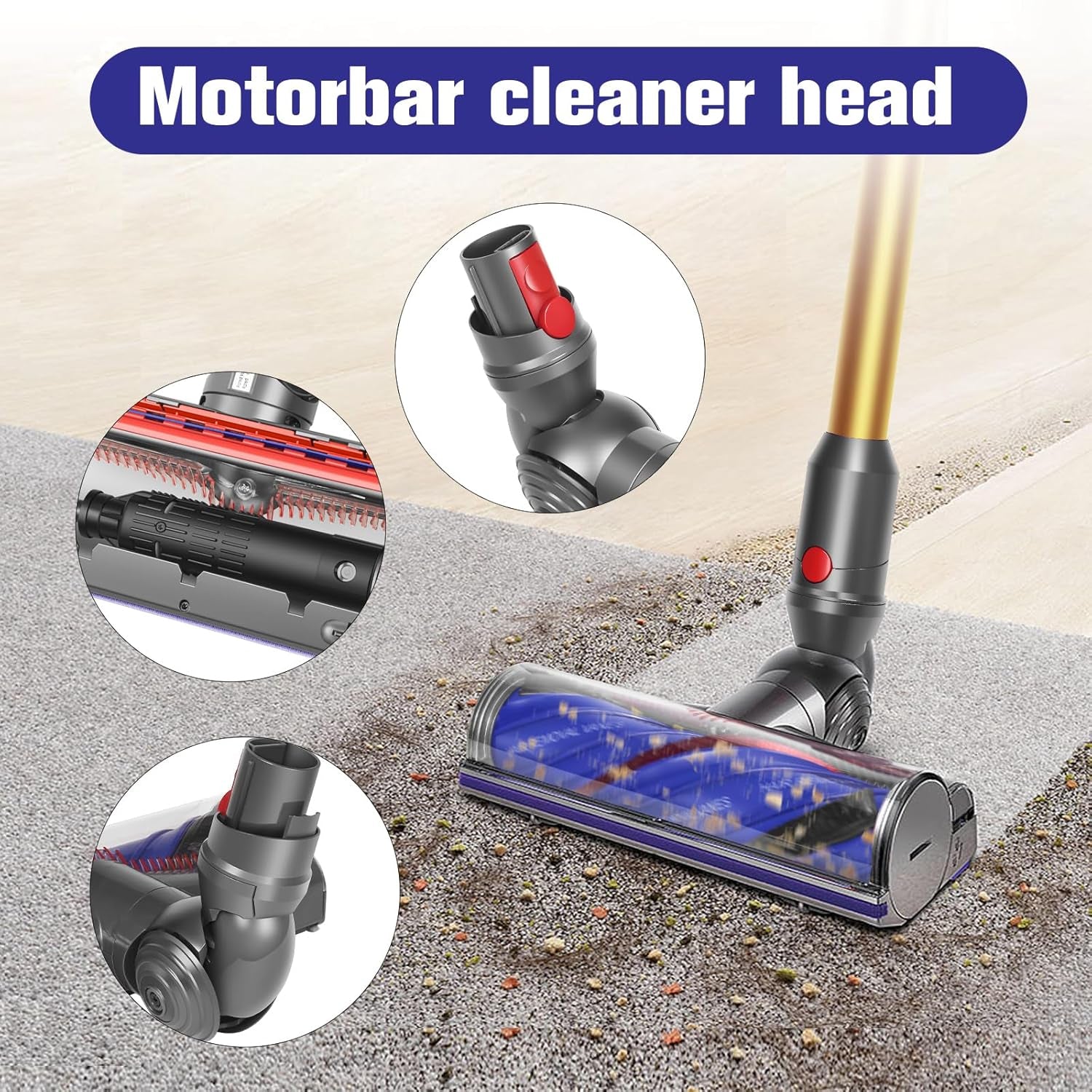 Ersatzteile Bürste Für Dyson V12 Detect Slim Anti-Verwirrung Bodendüse, Geeignet Für Hartholzböden Und Teppiche