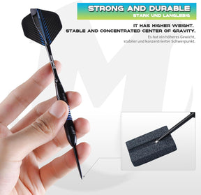 Dartpfeile Mit Metallspitze,12 Stück Steeldarts, 12 Aluminium Schaft Mit 24 Flights,Darts Zubehör. Profi Dartpfeile