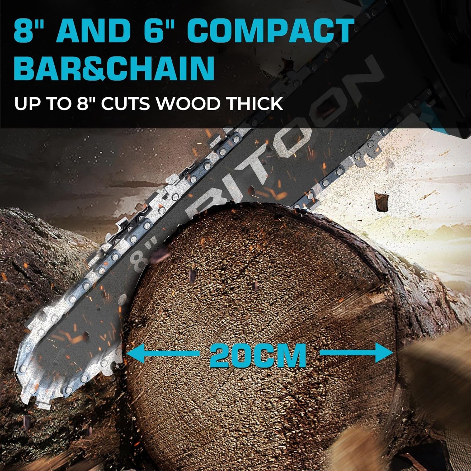8-Zoll Kettensäge Für Makita 18V Akku, Automatischer Öler, Bürstenlose 6-Zoll Und 8-Zoll Akku Baumsäge, Batteriebetriebene Mini-Kettensäge Zum Holzschneiden Und Baumbeschneiden (Nur Werkzeug)