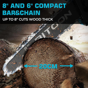 8-Zoll Kettensäge Für Makita 18V Akku, Automatischer Öler, Bürstenlose 6-Zoll Und 8-Zoll Akku Baumsäge, Batteriebetriebene Mini-Kettensäge Zum Holzschneiden Und Baumbeschneiden (Nur Werkzeug)
