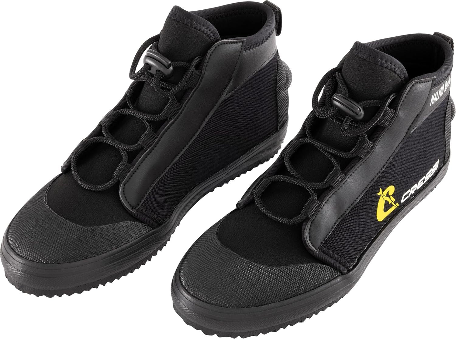 CRESSI Malmo Rock Boots 3Mm - Unisex Schuhe Neopren 3Mm Schwarz Mit Total Grip Hard Sole Maximaler Schutz Für Tauchen Und Verschiedene Wasseraktivitäten