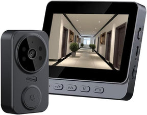 Irishom Visuelle Türklingel, Kabellos, Mit Ips-Display Von 10,9 Cm (4,3 Zoll), 2,4 G, Intelligente Videoüberwachung, High Definition, Bidirektional, Für Villa/Büro/Wohnung