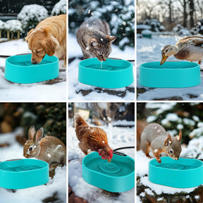 Beheizter Wassernapf Für Hunde, 3.7L Beheizter Haustiernapf, Beheiztes Frostschutz Tränkebecken, 2M Anti-Bite Kabel, Beheizbarer Wassernapf Für Hunde Katze Hasen Hühner Im Winter