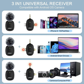 Mini Wireless Lavalier Mikrofon Für Kamera Und Computer, Arbeitszeit Bis Zu 9 Stunden, Mit Abgestufter Rauschunterdrückung, Geeignet Für Tiktok