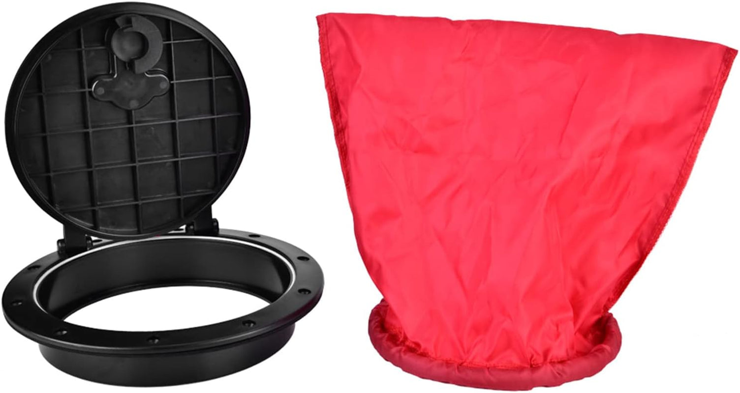 Kajak-Luken, Kajak Lukendeckel Abdeckung Aus Nylon Ausgestattet Mit Schrauben Und Roter Wasserdichter Tasche Hilft, Schäden an Luken Zu Reduzieren, Kajak-Luken-Abdeckung Für Fischerei Navigation