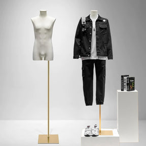 Männliche Schaufensterpuppe, Schneiderpuppe Männlich Mannequin Torso Mit Verstellbare Höhe, Büste Kleiderpuppe Männer Ganzkörper-Kleidung Für Maßschneiderei, Modedesign Und Herrenbekleidung
