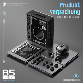 Kopfhörer Kabellos Bluetooth, Noise Cancelling Kopfhoerer, Bluetooth Kopfhörer Mit Tiefen Bässen, Kabellose Bluetooth 5.4, Rgb-Licht, in Ear Kopfhörer Für Android Ios, B5 Grau