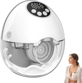 Elektrische Milchpumpe, Fmilchpumpe Handsfree, Mit Überlauffunktion Und Sprachansage, 4 Modi Und 12 Geschwindigkeiten Einstellbar, Geräuscharmer Betrieb Milchpumpe Elektrisch (Weiß)