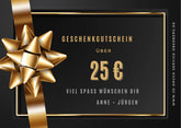 Geschenk Gutschein 25€