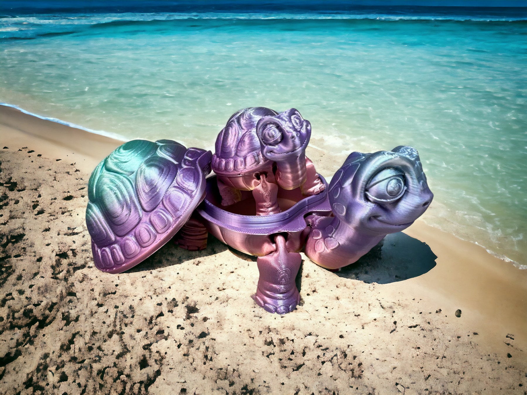 Flexible Schildkröte mit abnehmbarem Panzerdeckel