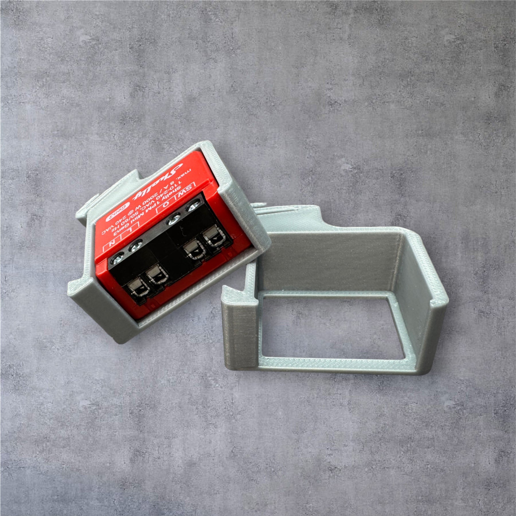 Shelly 1 PM Mini Gen3 DIN Rail Hutschienenhalter für eine 35 mm DIN Hutschiene