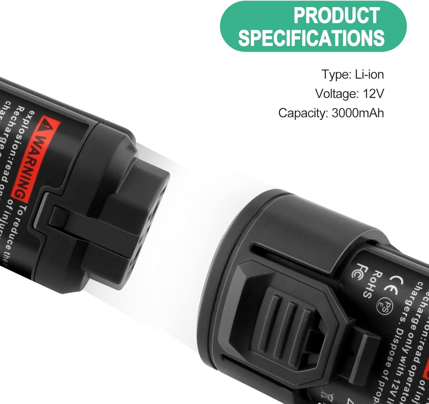 EICHXO 12V 3.0Ah Lithium L1215 Ersatzakku Kompatibel Mit AEG 12V Akku L1215 L1215P L1215R R86048 BLL12C BS12C BS12C2 BSS12C BWS12 BWS12CBWS