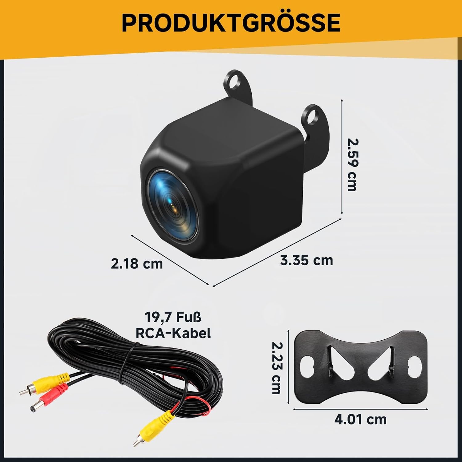 AHD Rückfahrkamera Auto, Universal NTSC & PAL IP67 Wasserdicht Auto Rückansicht Kamera 170° Weitwinkel Mit 26 Ft Stecker Für Auto LKW SUV Wohnmobil
