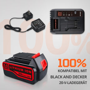 LB2X4020 20 V 5,0Ah Kompatibel Mit Black and Decker 20 V Akku Ersatz Für Black and Decker Akku Li-Ionen-Akku LBXR2020 LB2X4020-OPE LBXR20-OPE LBX4020 Für Kabellose Elektrowerkzeuge