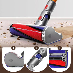Softwalze Bodendüse Zubehör Für Dyson V8(SV10) V10(SV12) V11(SV14) V15 Staubsauger, Elektrischer Soft Roller Bürste Aufsatz Für Harte Böden