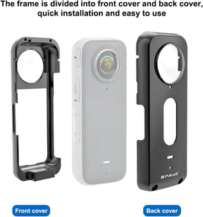 PULUZ Luftfahrt-Aluminium-Legierung, Schutzgehäuse Mit Linsenschutz, Für Insta360 X3, Schwarz , Action-Kameratasche, Schutzhülle, Kameratasche, Kamera-Abdeckung