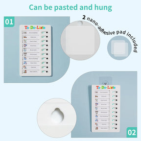 Checklist Board, Stick-On Task List, Reusable Memo Board for Children, Task Planner Children, Task List for Children (To-Do-Liste-2Pcs)