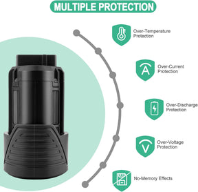 EICHXO 12V 3.0Ah Lithium L1215 Ersatzakku Kompatibel Mit AEG 12V Akku L1215 L1215P L1215R R86048 BLL12C BS12C BS12C2 BSS12C BWS12 BWS12CBWS