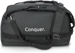 Conquer. Faltbare Reisetasche 45 L Duffel Bag Herren & Damen | Robuste, Wasserfeste & Große Reisetasche Handgepäck Mit Schultergurten & Schuhfach | Weekender, Sporttasche, Gym Bag