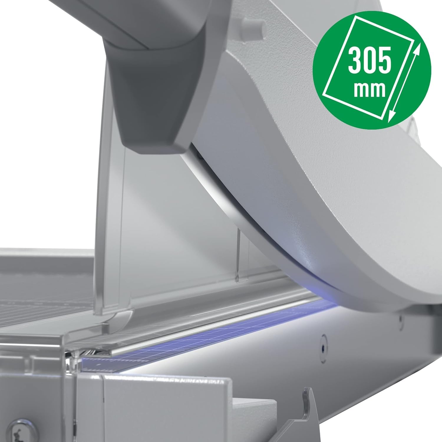 Leitz Precision Home Office Hebelschneider A4, Bis Zu 10 Blatt, Papierschneidemaschine Mit 305 Mm Schnittlänge, Präzisionsstahlklinge, Ausrichthilfe Mit Kantenbeleuchtung, Klingenschutz, 90190000