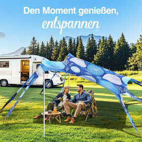 Rhino Valley Strandmuschel, Strandzelt Sonnenschutz UV 50+, Windschutz Strandzelt, Tragbar Sonnensegel Strand Für Camping, Angeln, Picknick Im Garten Strand