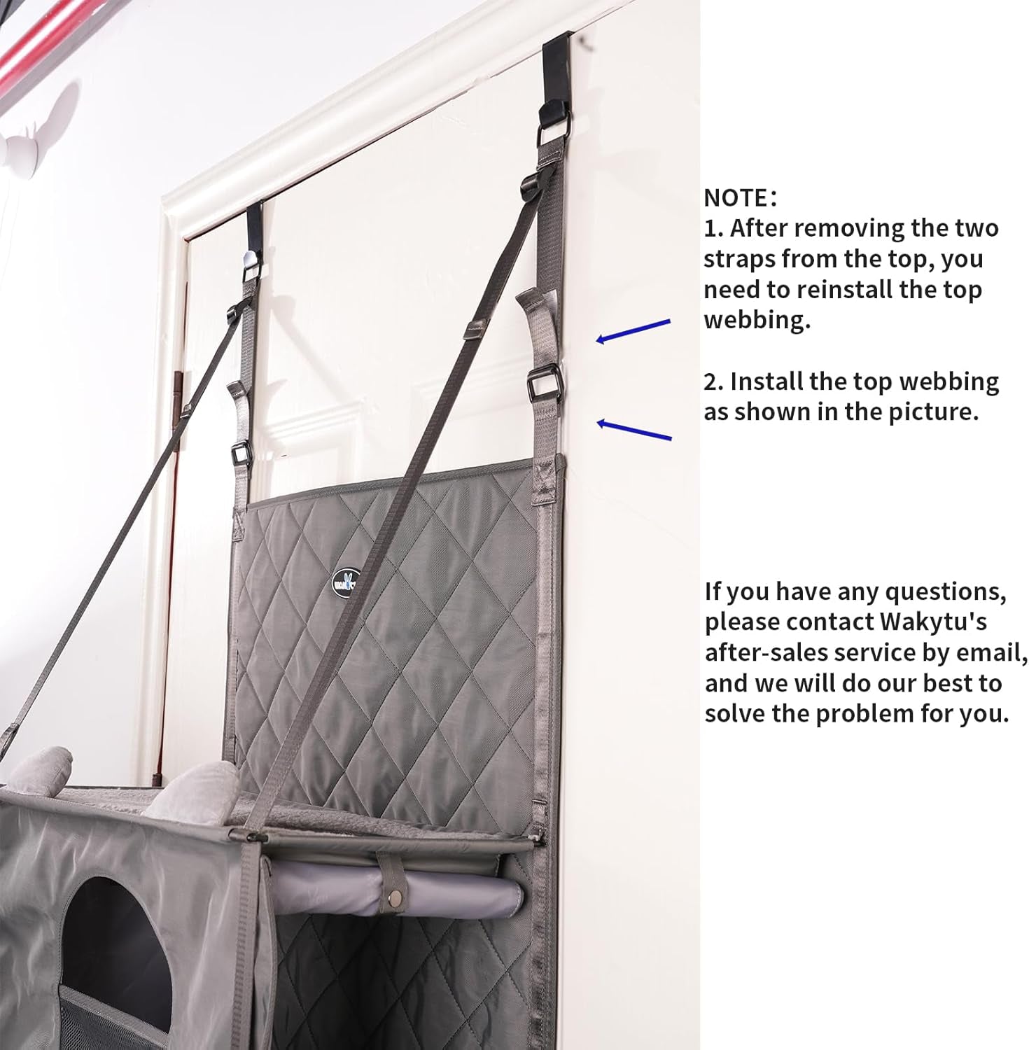 Hängender Kratzbaum - Tür Montiert Climber Katze Wand Katze Hängematte Für Indoor, Hanging/Erhöhte Bett - 4 Geschichte Mit Abnehmbaren Kissen, Ball Spielzeug Und Rollolo Katzenmöbel