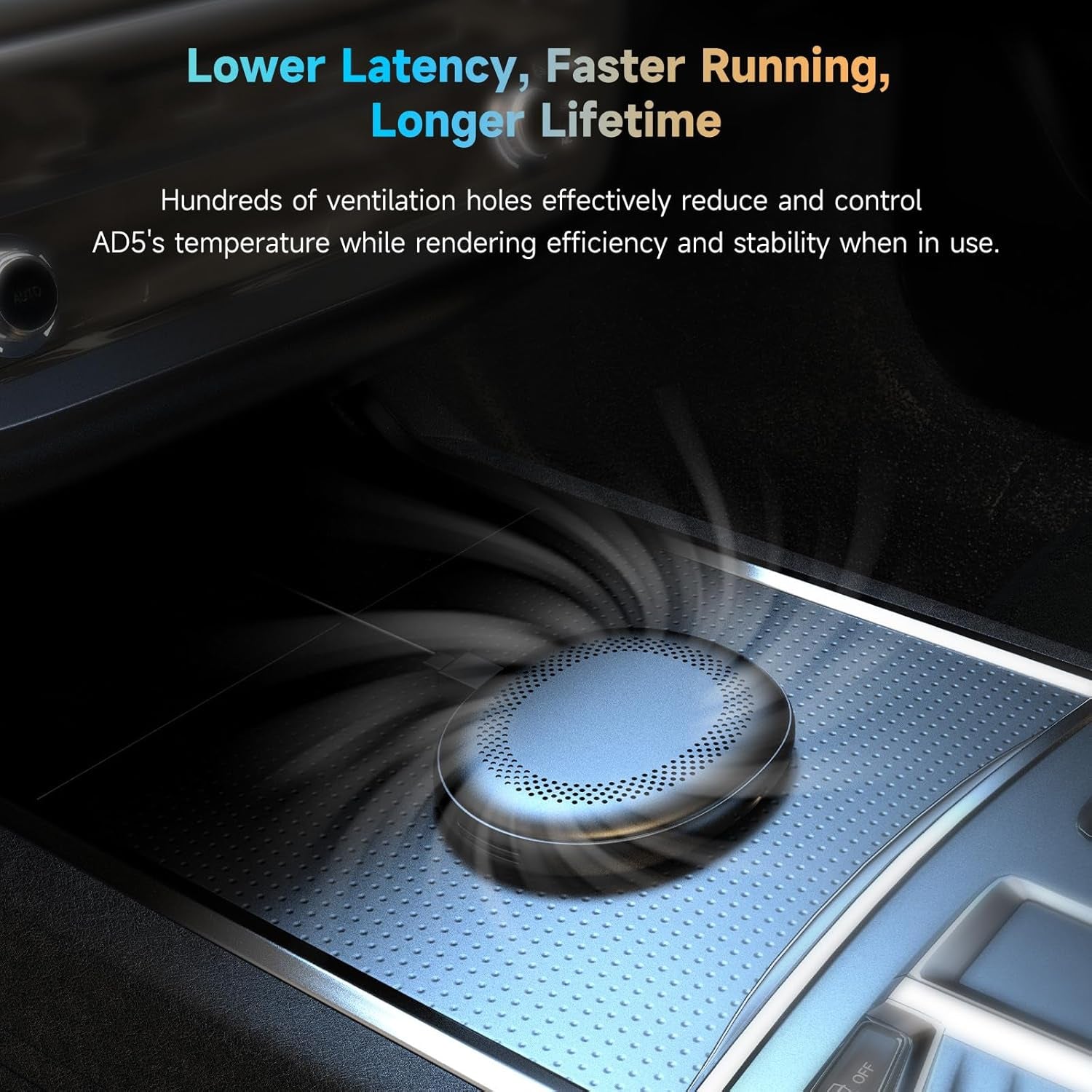 AD5 Wireless Carplay Adapter & Android Auto Adapter, Plug & Play Car Video Box, 2025 Upgrade Ai Box Carplay Dongle Mit Netflix, Youtube, Dual Wi-Fi, Bluetooth, Chatgpt, Grauschwarz