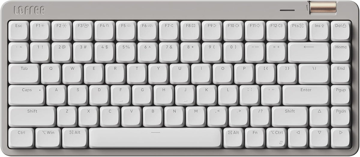 Flow Lite84 Tasten Low Profile Mechanische Tastatur, Swappable Wiederaufladbare Kabellose Tastatur Mit 2.4G Empfänger, Bluetooth Und Kabelanschluss Für Windows,Mac/Linear Switches(Marmor) Us-Layout