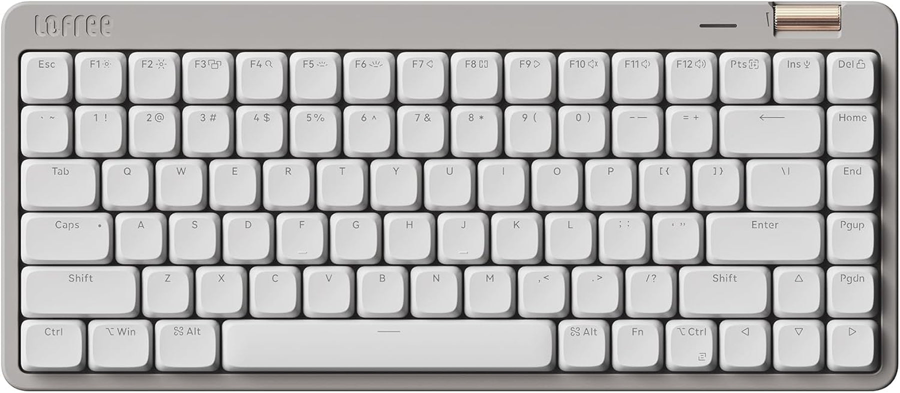 Flow Lite84 Tasten Low Profile Mechanische Tastatur, Swappable Wiederaufladbare Kabellose Tastatur Mit 2.4G Empfänger, Bluetooth Und Kabelanschluss Für Windows,Mac/Linear Switches(Marmor) Us-Layout