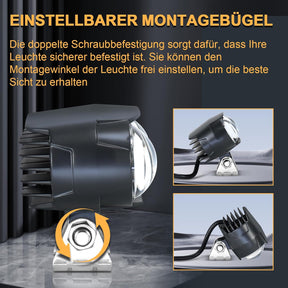 Dinfu 2Pcs 30W LED Gabelstapler Leuchtet Seitenleuchten Warnscheinwerfer Sicherheitswarnleuchte 12-80V Staplerwarnleuchte Für Autos Stapler Fahrzeug Rückwärtsfahre