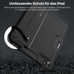 Nillkin Ipad Pro 13 Zoll (M4, 2024) Hülle Mit Tastatur, Robuste Tastaturhülle Mit Kamerabedeckung,Verstellbar, Abnehmbar,Magischem Trackpad, 7-Farben-Hintergrundbeleuchtung,Schwarz