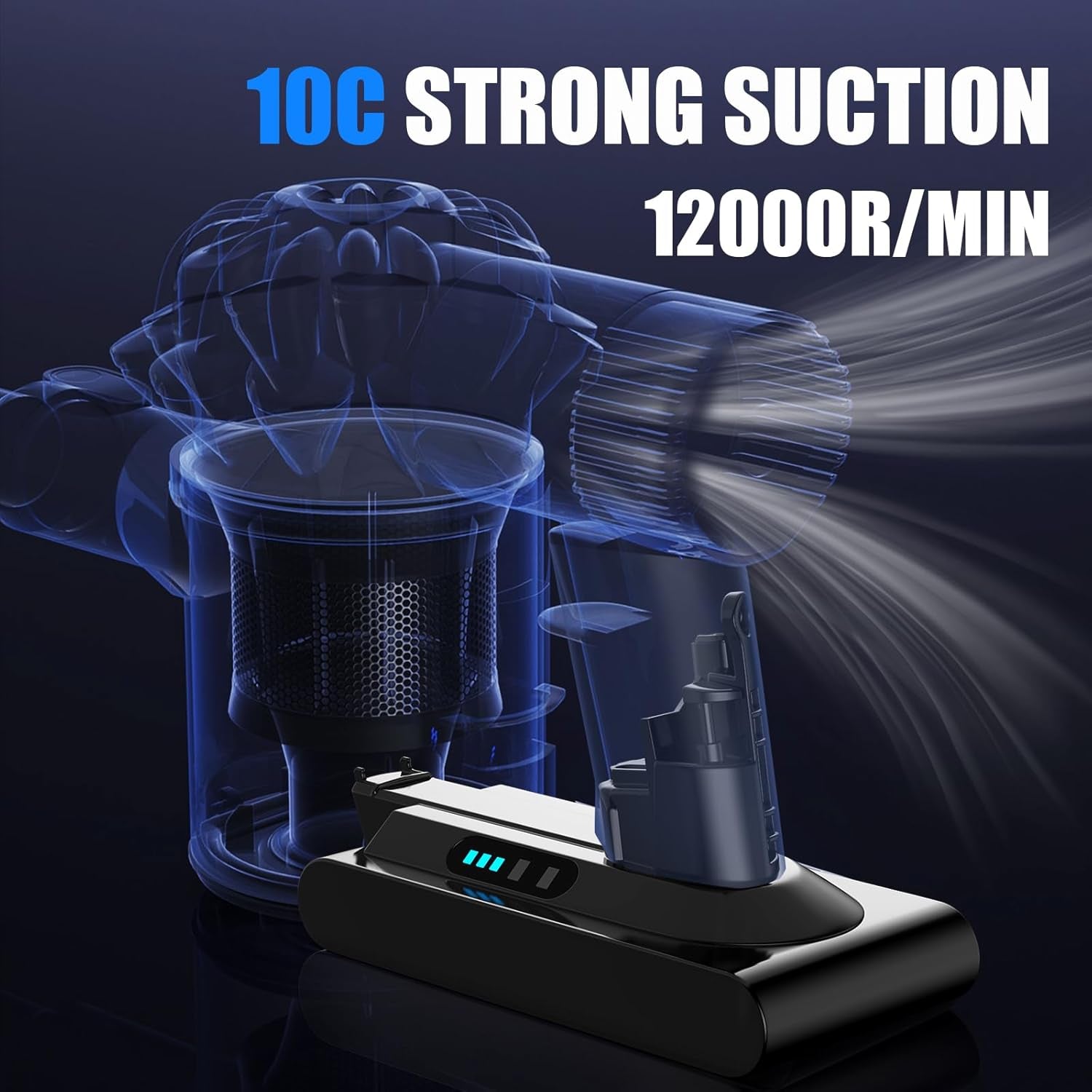 6.0 AH Akku Hohe Qualität Für Dyson V10 Animal V10 Absolute V10 Motörhead V10 Fluffy V10 Total SV12 Serise Ersatzakku (Nicht Für SV10)