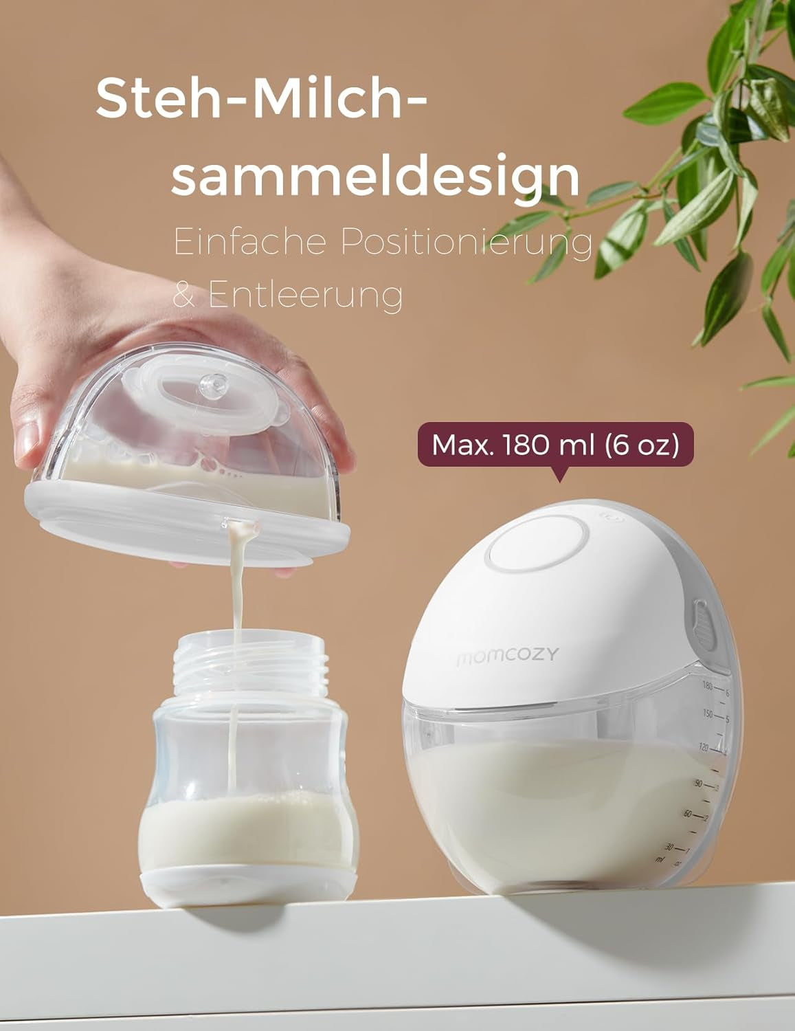 Momcozy Milchpumpe Mobile Style| M6, Tragbare Stillpumpe, Idealer Rhythmus Für Mehr Milch, Doublefit-Flansch, Mehr Passform Und Diskretion Mit 3 Modi Und 9 Stufen - 24 Mm (1, Grau)