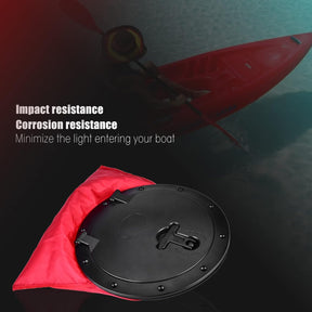 Kajak-Luken, Kajak Lukendeckel Abdeckung Aus Nylon Ausgestattet Mit Schrauben Und Roter Wasserdichter Tasche Hilft, Schäden an Luken Zu Reduzieren, Kajak-Luken-Abdeckung Für Fischerei Navigation
