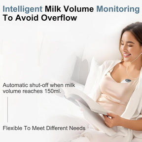 Elektrische Milchpumpe, Fmilchpumpe Handsfree, Mit Überlauffunktion Und Sprachansage, 4 Modi Und 12 Geschwindigkeiten Einstellbar, Geräuscharmer Betrieb Milchpumpe Elektrisch (Weiß)