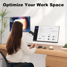 Monitor Wandhalterung 2 Monitore Für 17-32 Zoll Bildschirm, Monitorhalterung 2 Monitore Wand Mit Höhenverstellbar Neigbar Schwenkbar, Unterstützung Monitor Bis Zu 9 KG Pro Arm, VESA 75X75/100X100