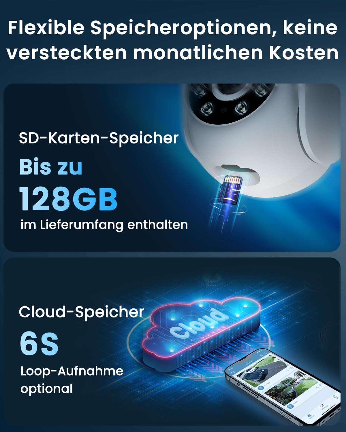 ANRAN 3K Überwachungskamera Aussen WLAN, 360° PTZ Kamera Überwachung Outdoor Mit Automatischer Verfolgung, 5MP Vollfarbige Nachtsicht, Zwei-Wege-Audio, P2 Max