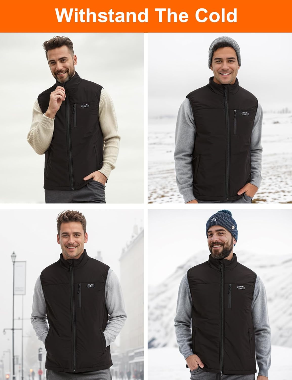 Beheizbare Weste Herren Mit 3 Einstellbar Temperatur 11 Heizzonen Heizweste Damen Beheizbare Jacke Maximale Temperatur 140°F (Ohne Akku)