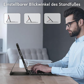 CACOE Hülle Tastatur Kompatibel Mit Ipad Pro 11 Zoll M4 Hülle 2024 Mit Touchpad, 7-Farbige Beleuchtung Abnehmbare Kabellose, Schwarz