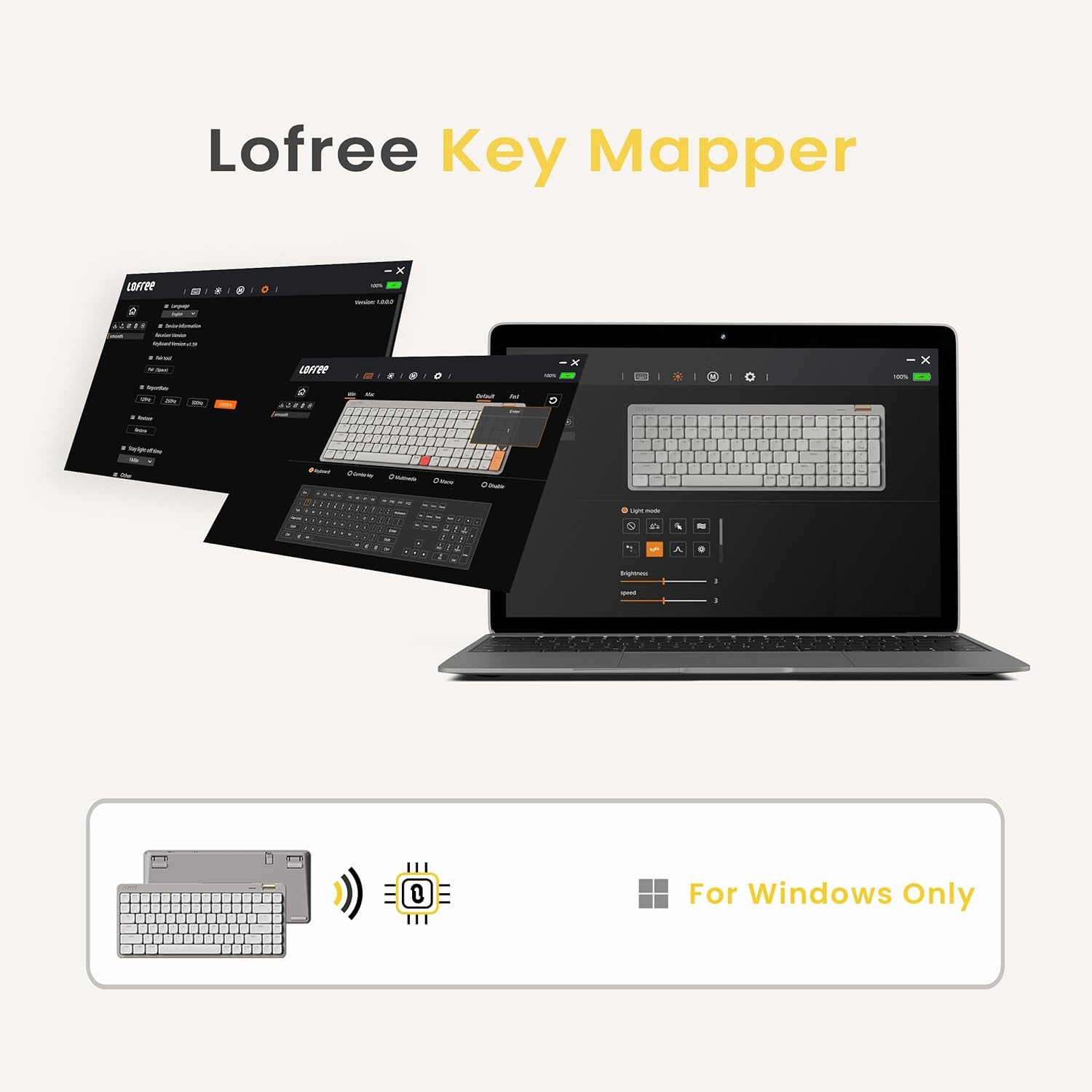 Flow Lite84 Tasten Low Profile Mechanische Tastatur, Swappable Wiederaufladbare Kabellose Tastatur Mit 2.4G Empfänger, Bluetooth Und Kabelanschluss Für Windows,Mac/Linear Switches(Marmor) Us-Layout