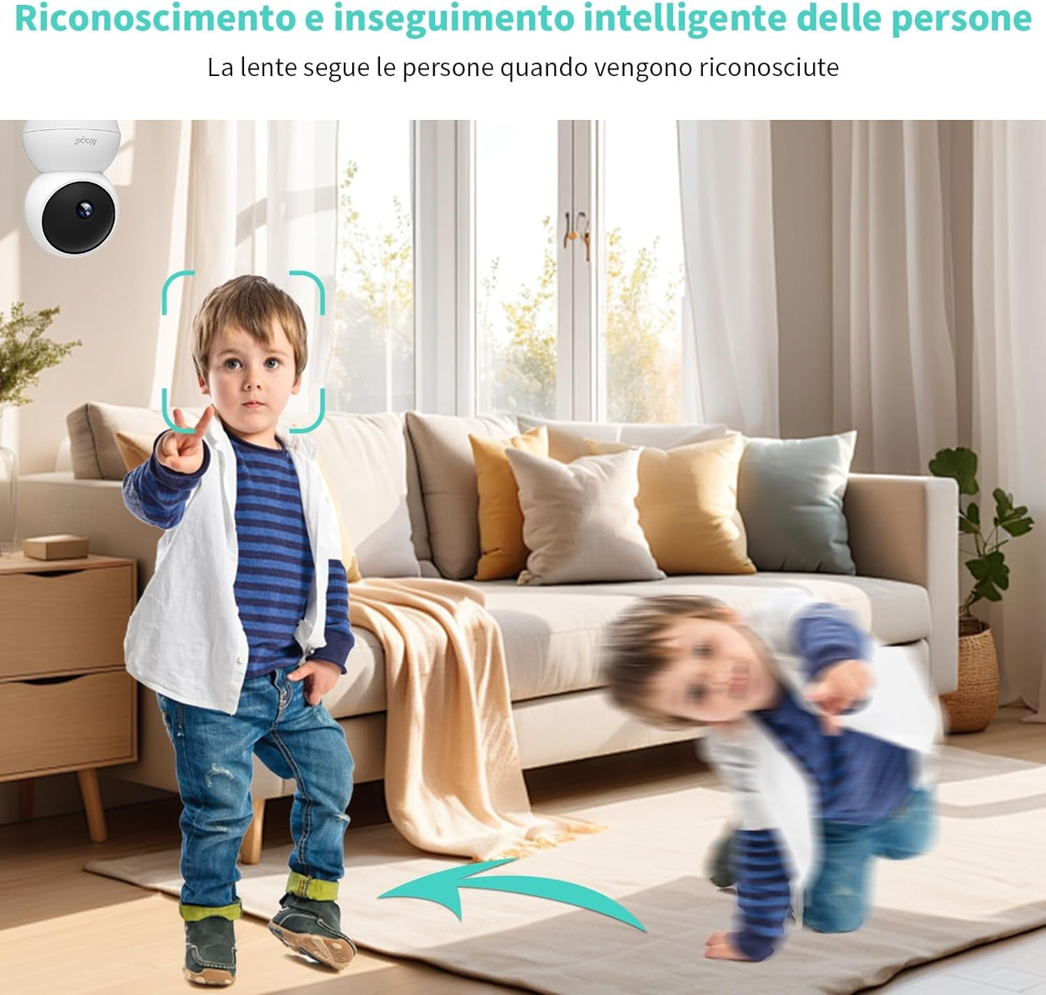 3K Wlan-Überwachungskamera, Überwachungskamera Innen Mit Nachtsicht, Bewegungserkennung, Zwei-Wege-Audio, 5G/2.4Ghz Wifi, Kompatibel Mit Alexa Und Google Home, 2 Stück