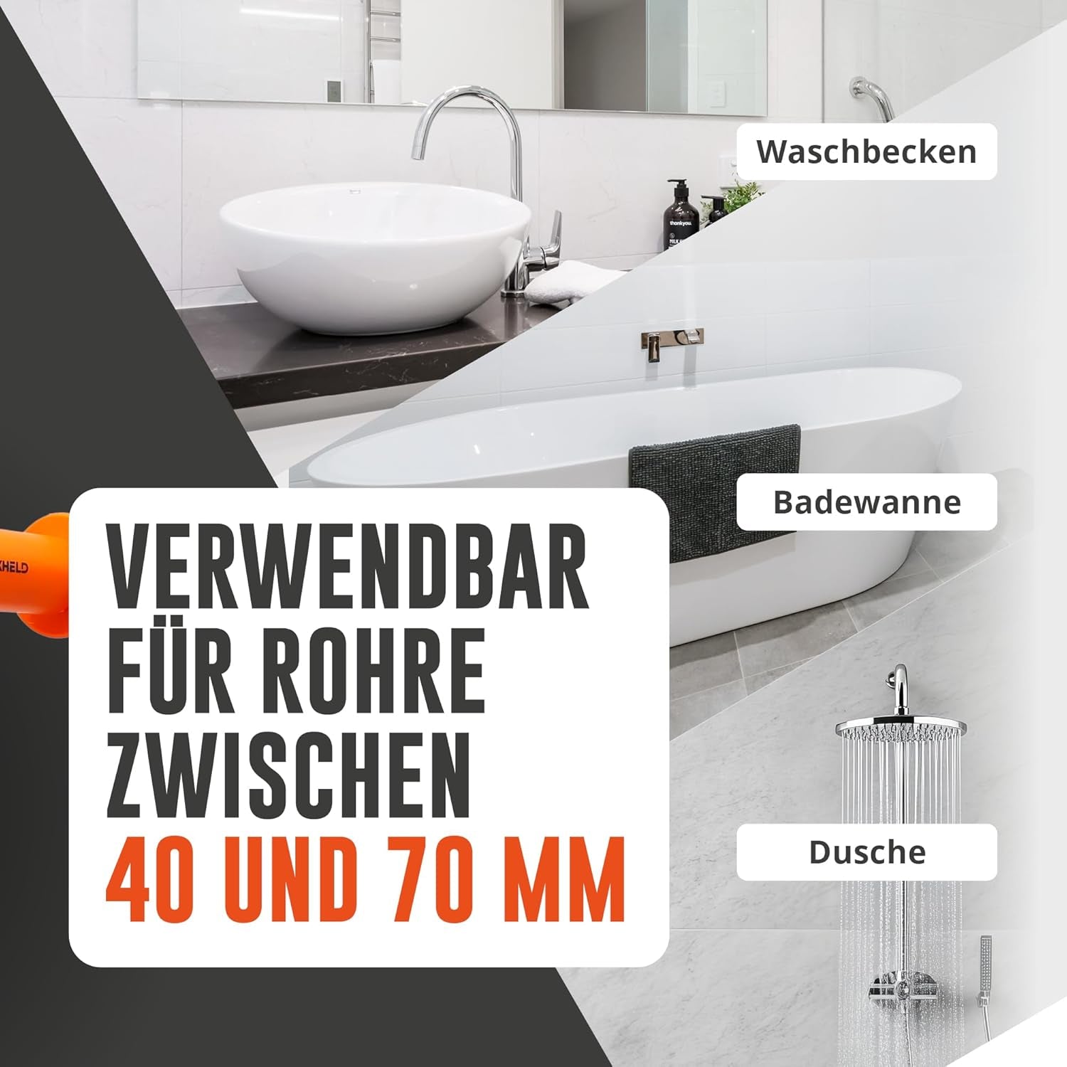 Rohrreinigungsspirale [7,5M] - Mit Bohraufsatz - Ideale Abflussspirale Für Umweltfreundliche Rohrreinigung - Edelstahl Rostfrei - Mit Handschuhen Und Reinigungsbürste